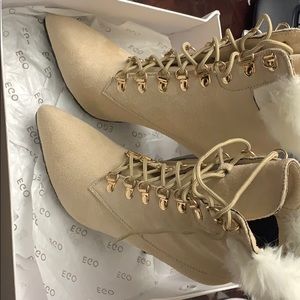 EGO Cream colored high heeled boots